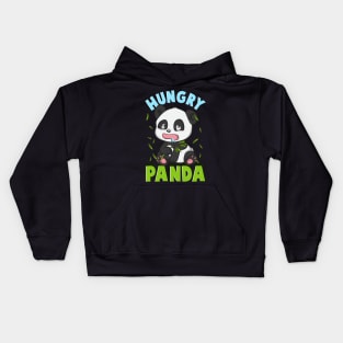 Cute Hungry Panda Always Hungry Funny Baby Panda Kids Hoodie